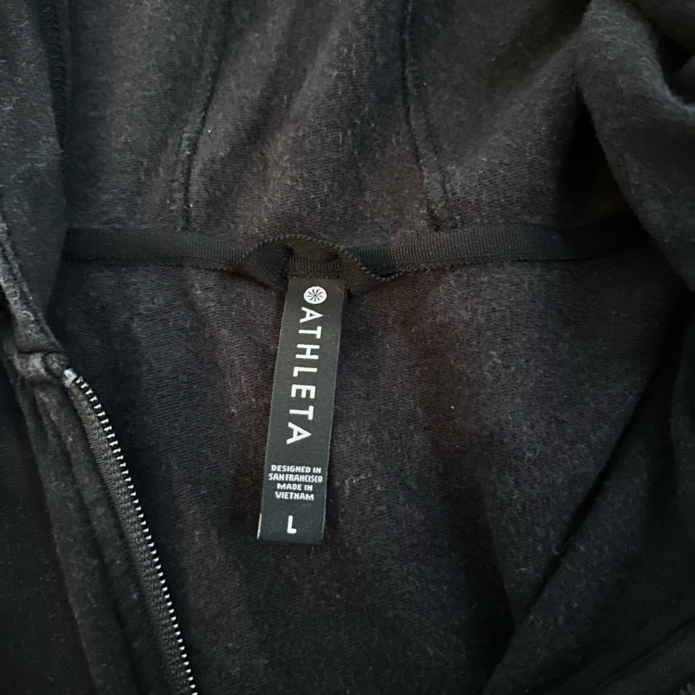 Athleta Black Zip Up Jacket Size Large - Picture 6 of 8